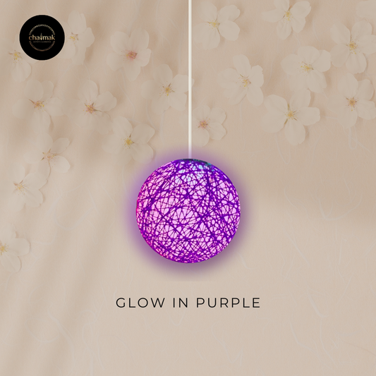 Handmade Yarn Hanging Lamp | Decorative Glow Lamp for Home Décor