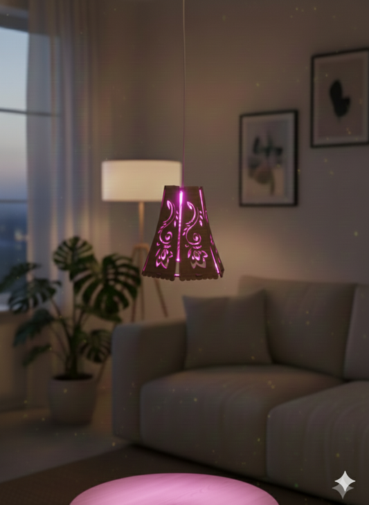 Modern Wooden Pendant Lamps – Multicolor Handmade Design