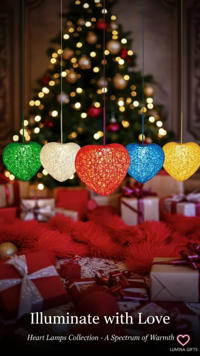Heart Pendant Lamps – Romantic LED Hanging Lights - Chamak