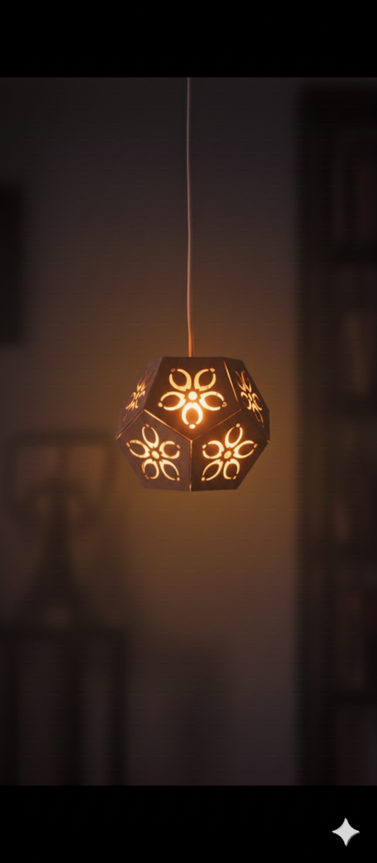 Rustic Wooden Hanging Lantern – Handmade Decor