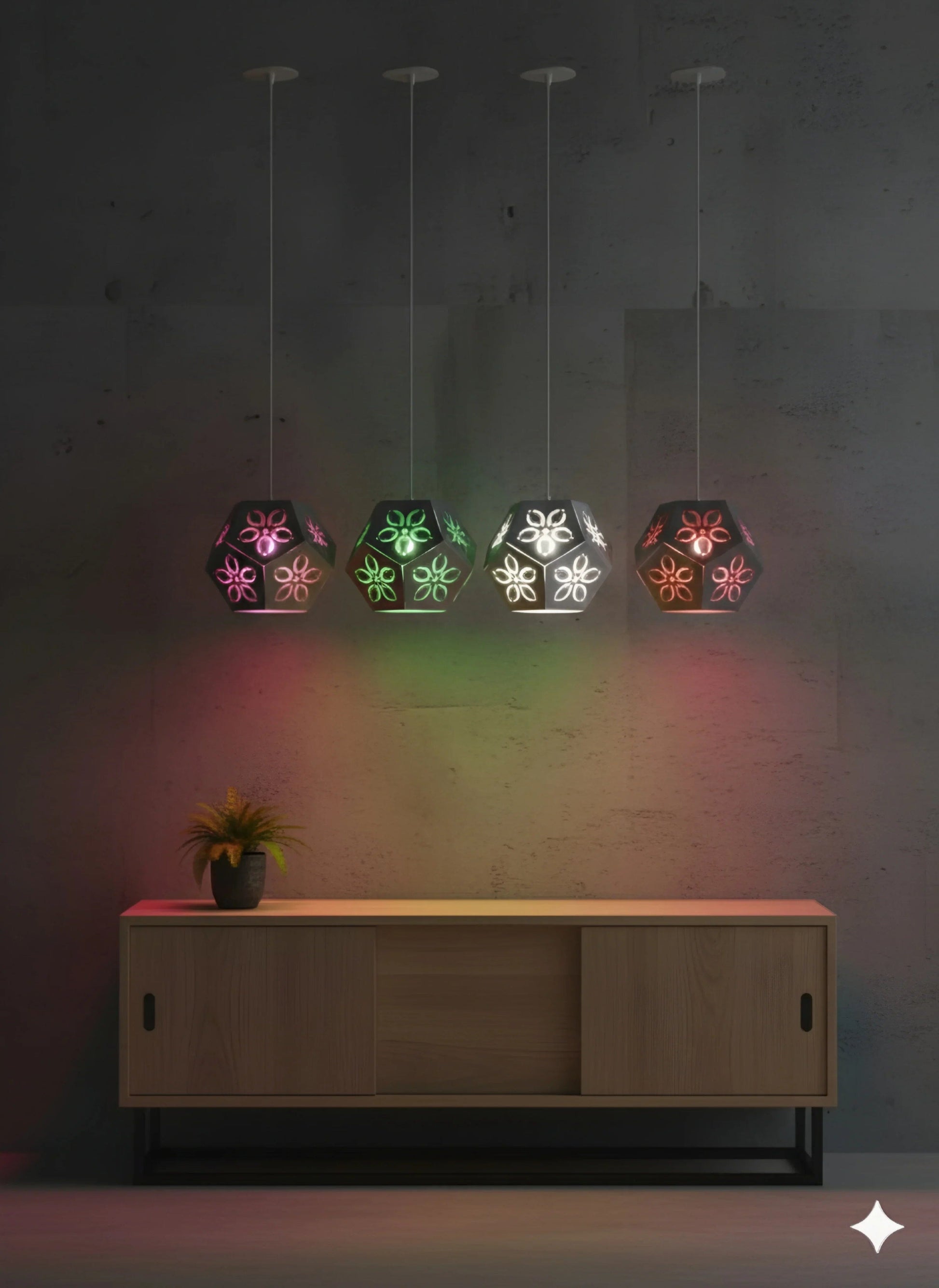 Rustic Wooden Hanging Lantern – Handmade Decor Chamak 